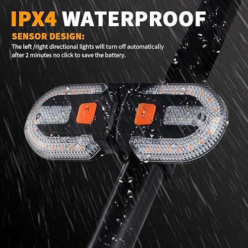 Miniatura 8 de TEGUANGMEI Luz trasera de bicicleta con señal de giro, luces traseras de bicicleta divididas, luces traseras de bicicleta recargables por USB para