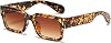 EYLRIM Square Frame Sunglasses for Women Men Trendy Chunky Rectangle Sun Glasses Black Shades UV400 Protection