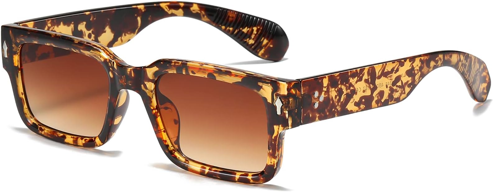 Square Frame Sunglasses for Women Men Trendy Chunky Rectangle Sun Glasses Black Shades UV400 Protection