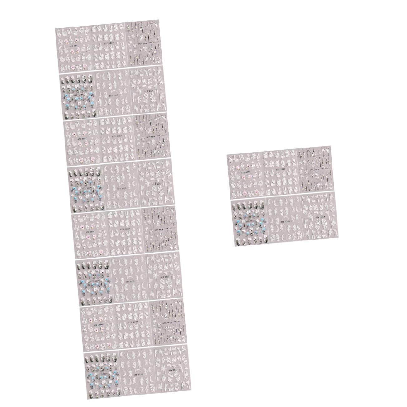 minkissy 30 Fogli Adesivi Floreali Per Unghie Di Arte Del Chiodo Nail Design Kit Diffusore Calcomanias Para Uñas Autoadesivo Di Arte Del Chiodo Decalcomania Del Chiodo Adesivi Fiore