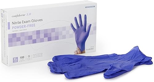 McKesson Confiderm 3.0 - Guante desechable de nitrilo para examen de longitud estándar