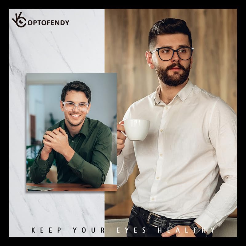 Miniatura 7 de OPTOFENDY Gafas de lectura multifocales progresivas para mujeres y hombres, luz azul de metal, para lectura de computadora, antirreflejosfatiga