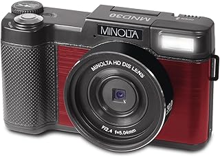 Konica Minolta Mnd30 30 Mp / 2.7K Ultra Hd Digital 32 GB Camera (Red)