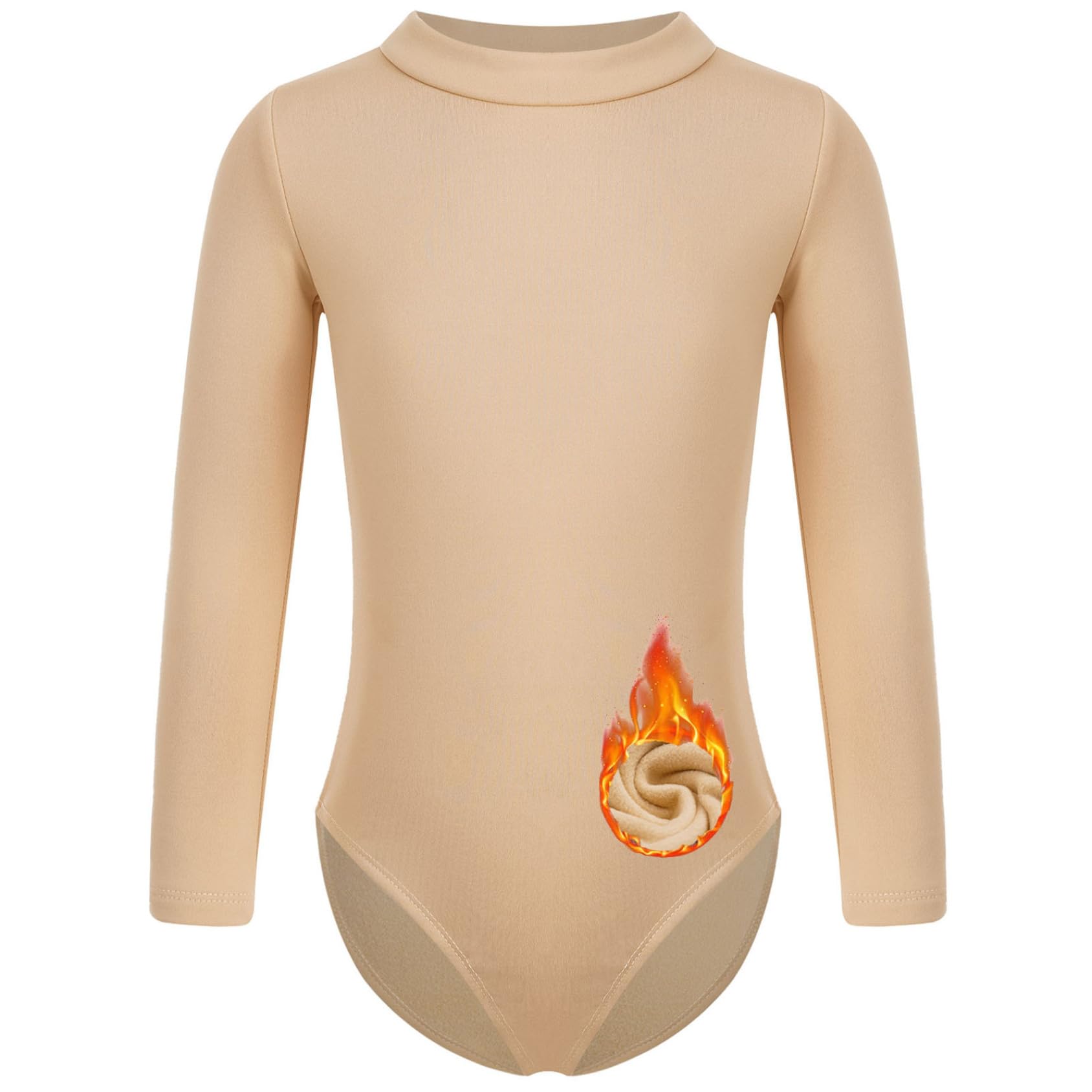 Vxuxlje Justaucorps Gymnastique Fille Polaire Chaud - Manches Longues Pour Danse Et Entraînement 3-16 Ans