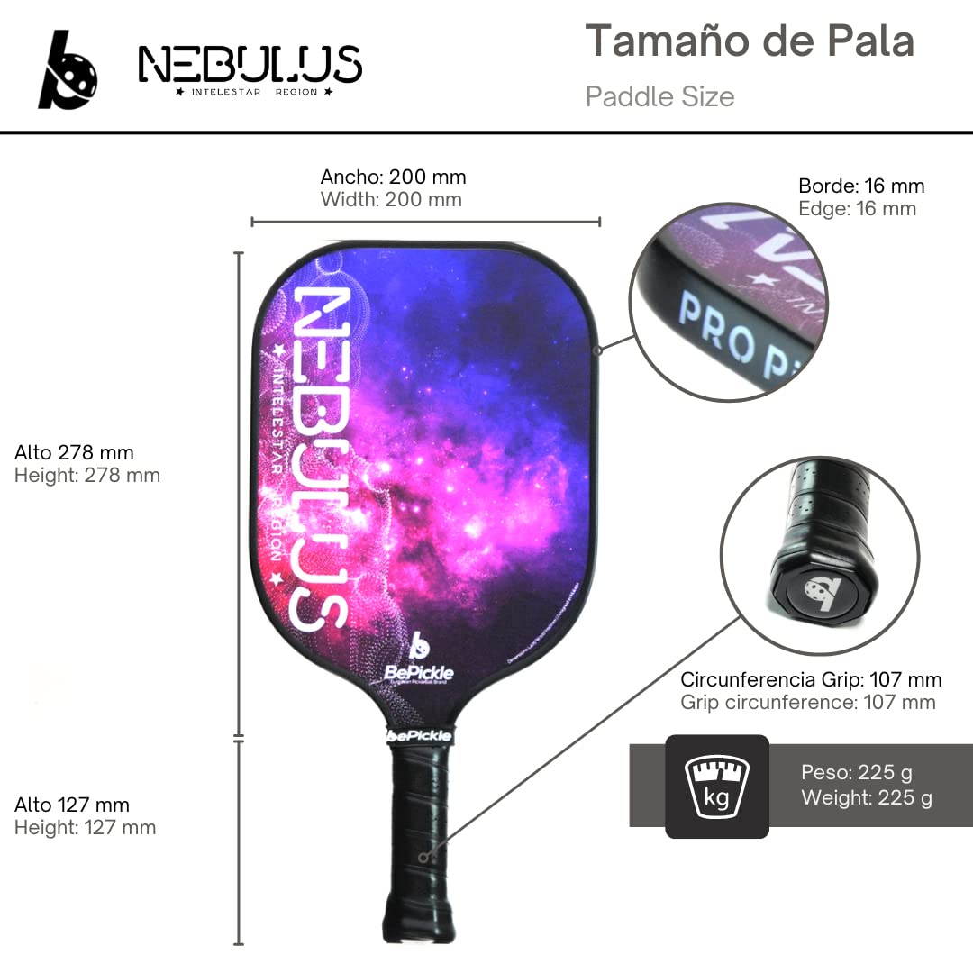 Racchetta Da Pickleball In Grafite NEBULUS - Leggera Con Nucleo A Nido D'Ape, Ideale Per Giocatori Professionali - 3