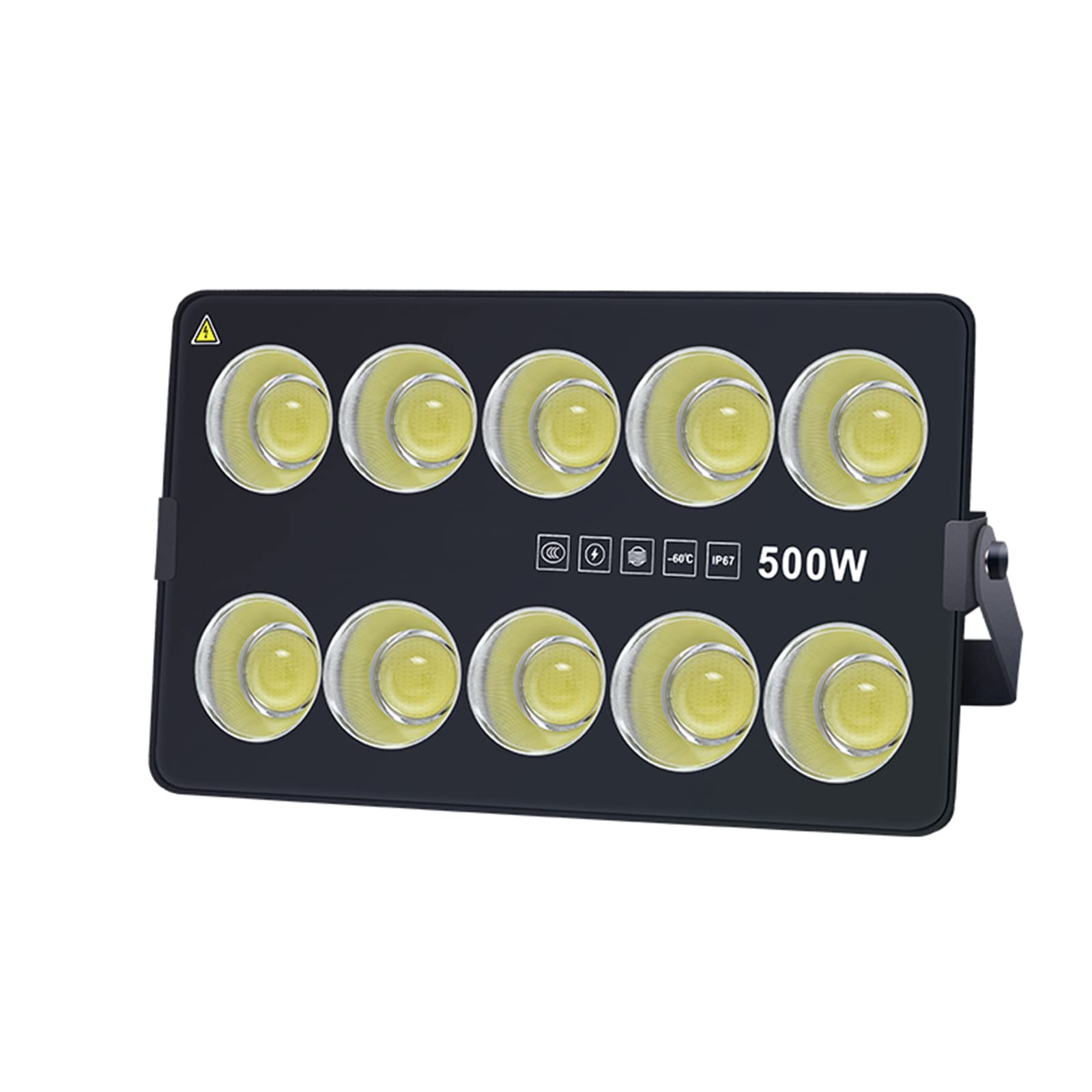 Lampy solarne zewnętrzne, 50-600 W, IP67 6000 K Lampa robocza LED, zewnętrzne oświetlenie punktowe na ścianie, idealny wybór do garaży, patio, dachu(500W)