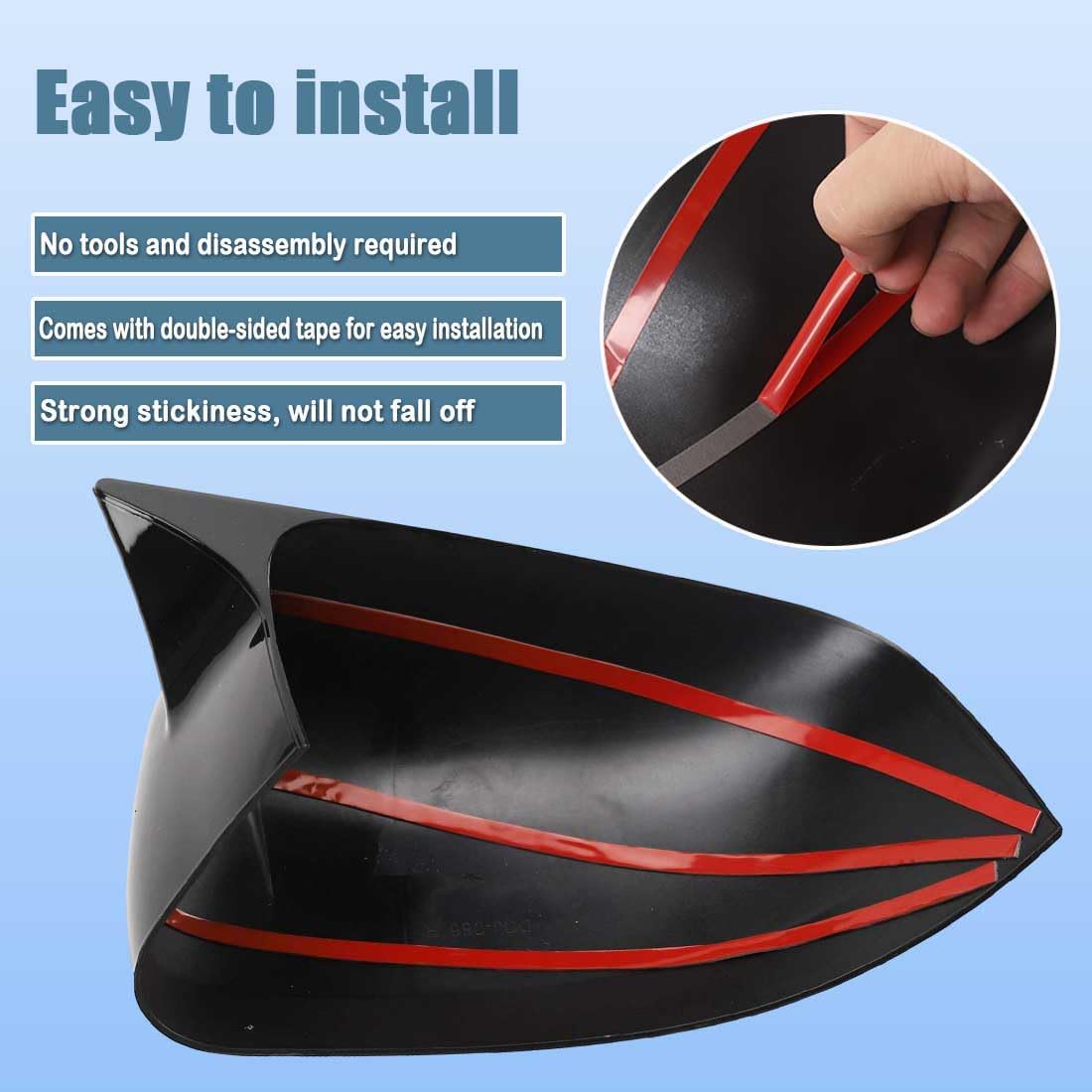 XITER Rear View Side Mirror Cover Side Mirror Cap for Durango 2011-2026/Grand cherokee 2011-2021,Glossy Black