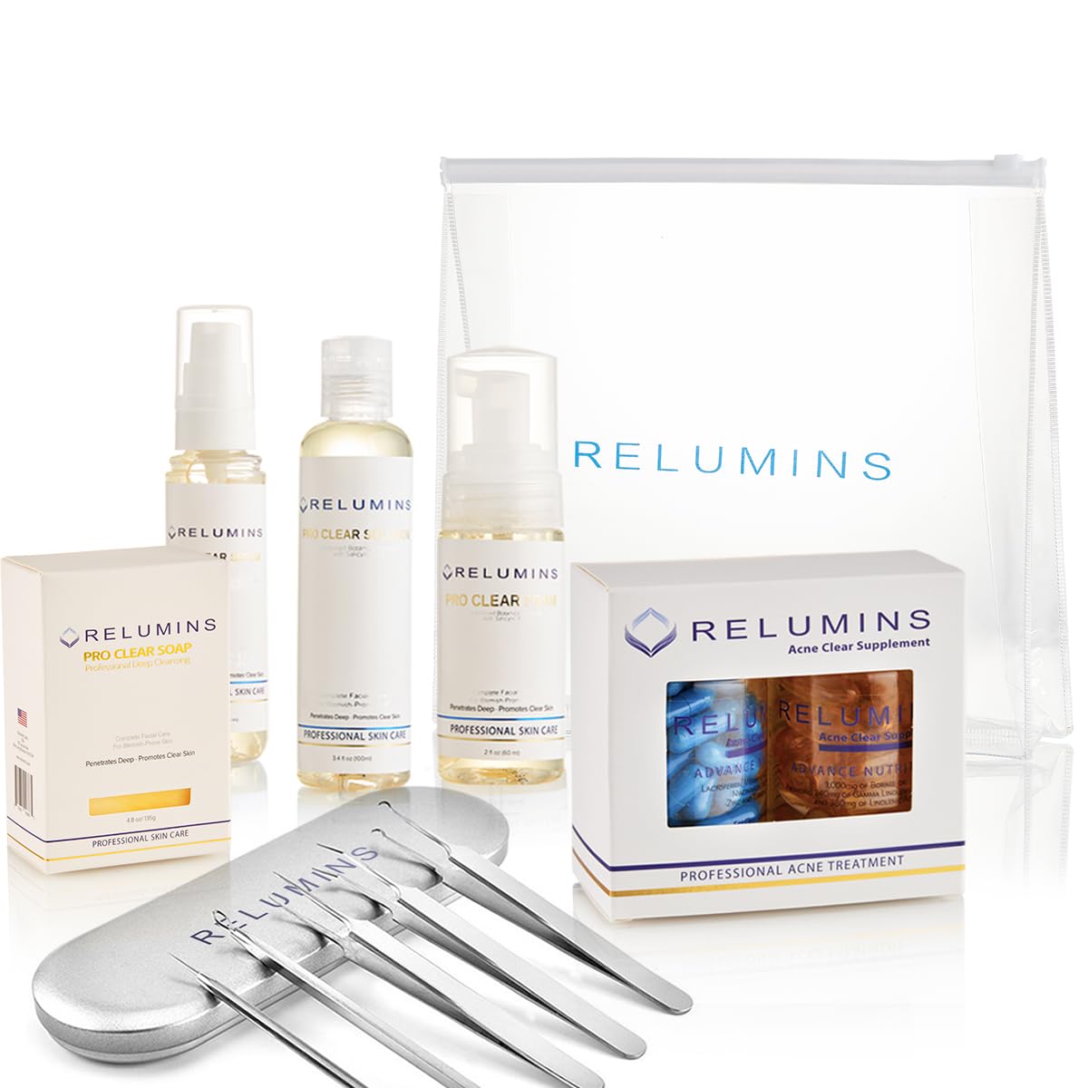 Relumins Clear Skincare Gift Set for Women – 6-Piece Blemish Control Kit, Perfect Pampering Gift for Mother, Sister, Girlfriend – Birthday Beauty Set