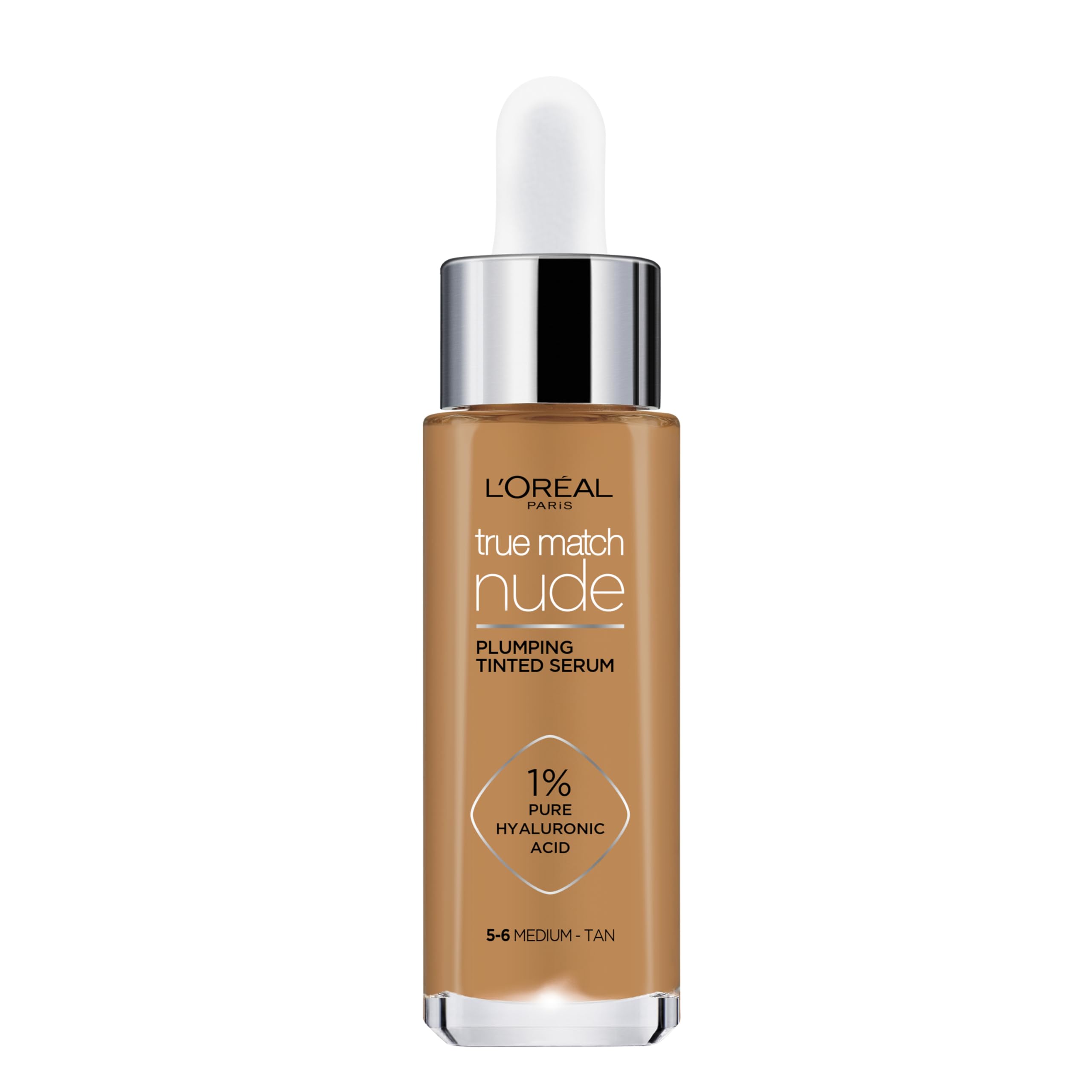 L’Oréal Paris L'Oréal Paris, True Match Nude, Plumping tinted Serum, Shade 5-6, Medium Tan Medium-Tan