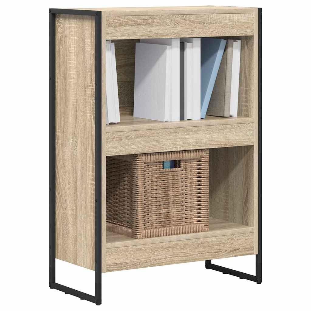 Regał na książki Sonoma 80 x 30 x 155 cm, materiał drewnopochodny, przemysłowy regał stojący, nowoczesny regał na książki do salonu, sypialni, biura