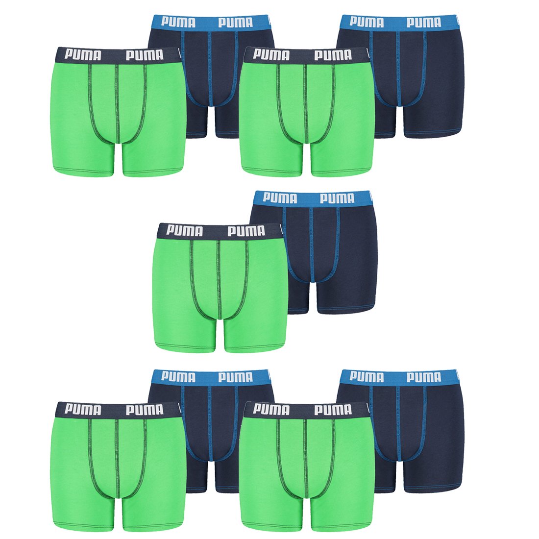 PUMA 10 er Pack Boxer Boxershorts Jungen Kinder Unterhose Unterwäsche
