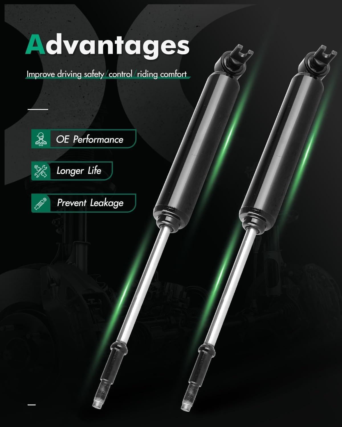 SCITOO - Front Shock Absorber for Dodge Fits 2006-2007 for Dodge for Ram 1500,2003-2010 for Dodge for Ram 2500,2003-2010 for Dodge for Ram 3500 Shocks 344400 Struts - 2Pc Set