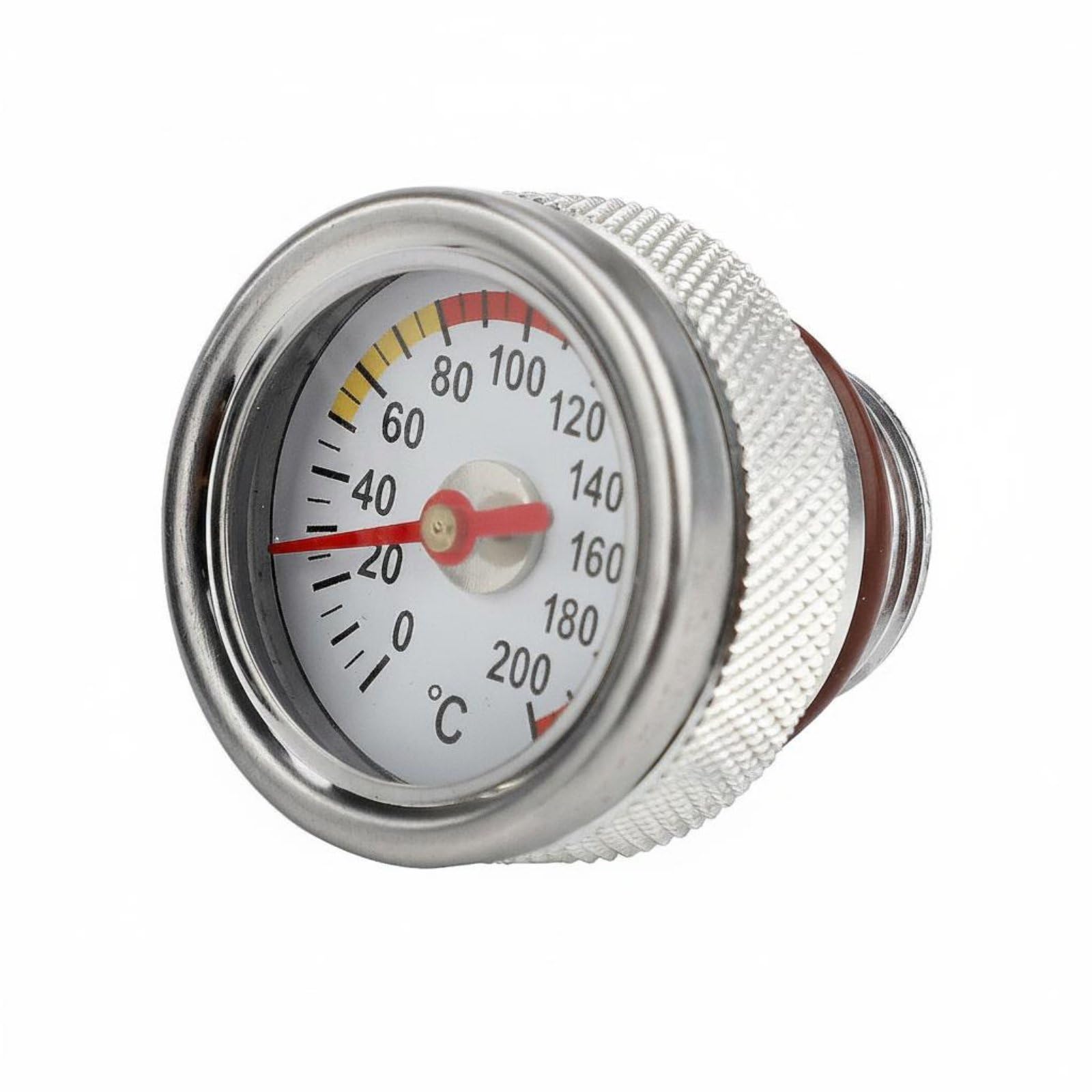 Compact Motorcycle Oil Temp Gauge Easy to Read Engine Temperature Gauge Heat Resistant M20 1.5 Oil Thermometer for Motorcyclists, Riders, Maintenance, Garage, Workshop, Silver-picture-13