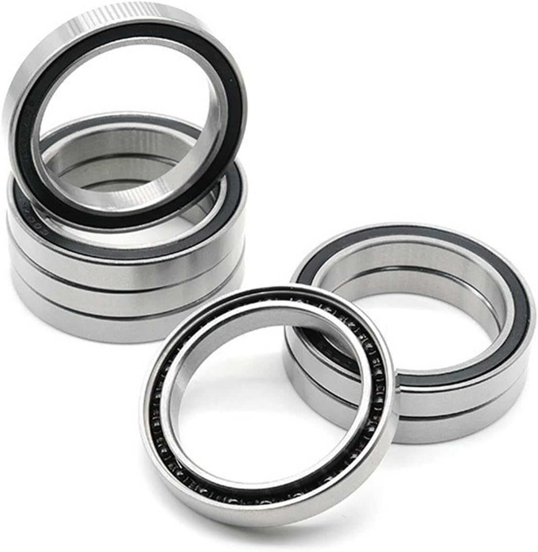 1Pcs S6802-RS Stainless Steel Hybrid Ceramic Bearing 15x24x5 mm ABEC-7 Bicycle Bottom Brackets Spares