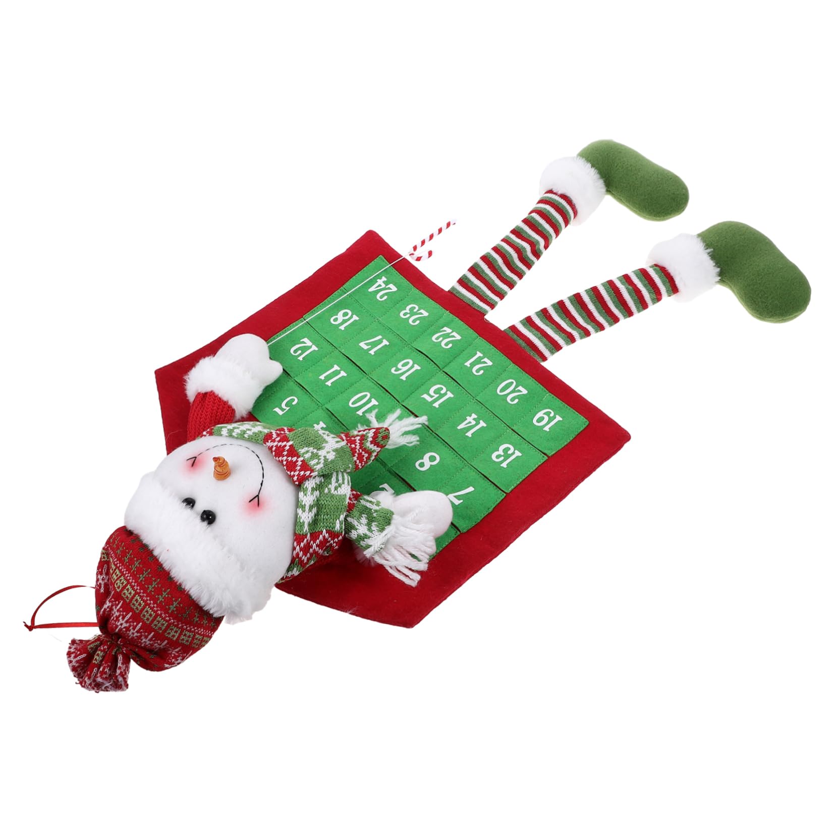 Calendrier de l'Avent suspendu en tricot avec pendentif mural décoratif de Noël