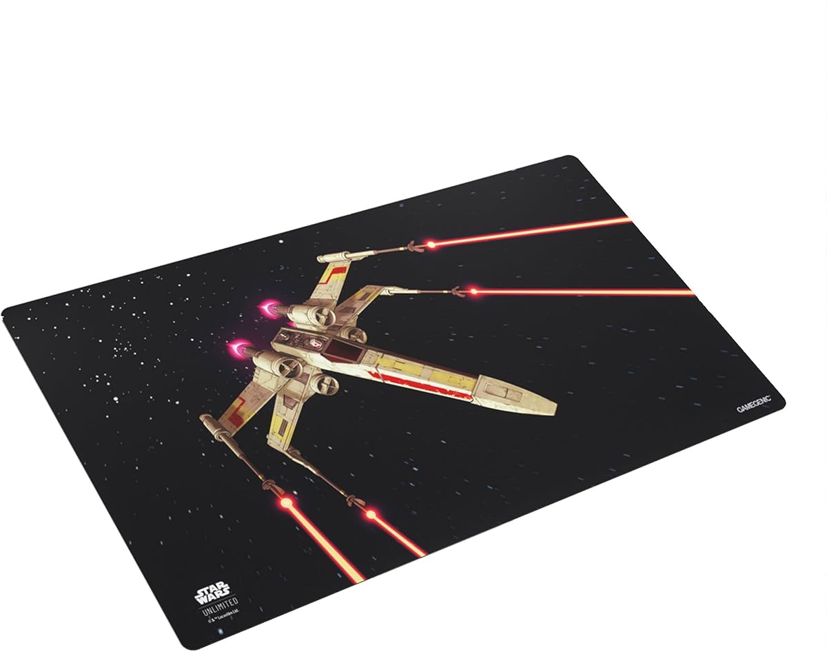 Star Wars Unlimited X-Wing Prime Game MAT - Officially Licensed, Full-Color Printed, Playmat, Slip-Resistant 24" by 14" Rubber Mat, Compatible with TCGs & LCGs, Made by Gamegenic