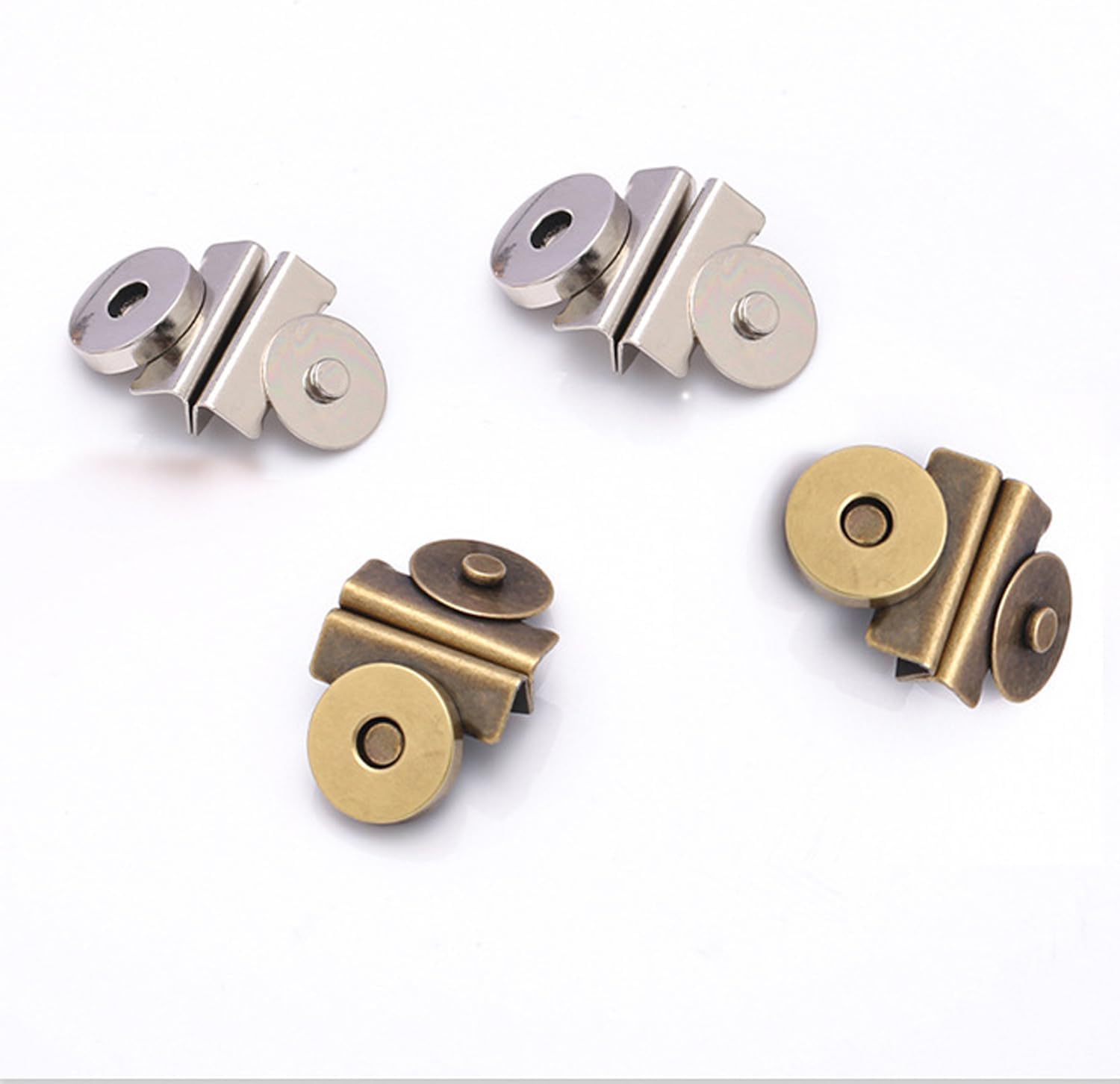 4 Set Magnetic Buttons Snap Buckle Clip Fasteners Closure Non-Sewing Clasps for Bags Handbag Purse Wallet Cotton Canvas Tote Clothes Craft Grocery Shopping Beach Bag DIY Parts image 5