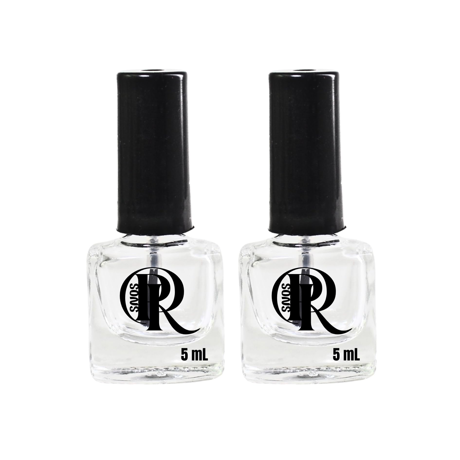 [RPSONS] Empty Nail Polish Bottles - 5 ml | Brush Cap for Easy Application | Clear Glass Bottles, Reusable, 6.3 X 2.3 cm - Pack of 2-image-46