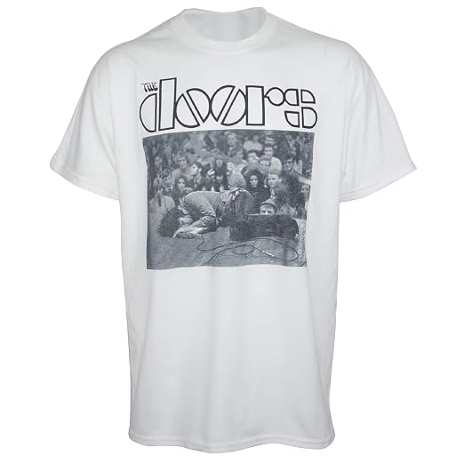 Buy The Doors Men's Stage Photo T-Shirt, White, X-Large at Amazon.in