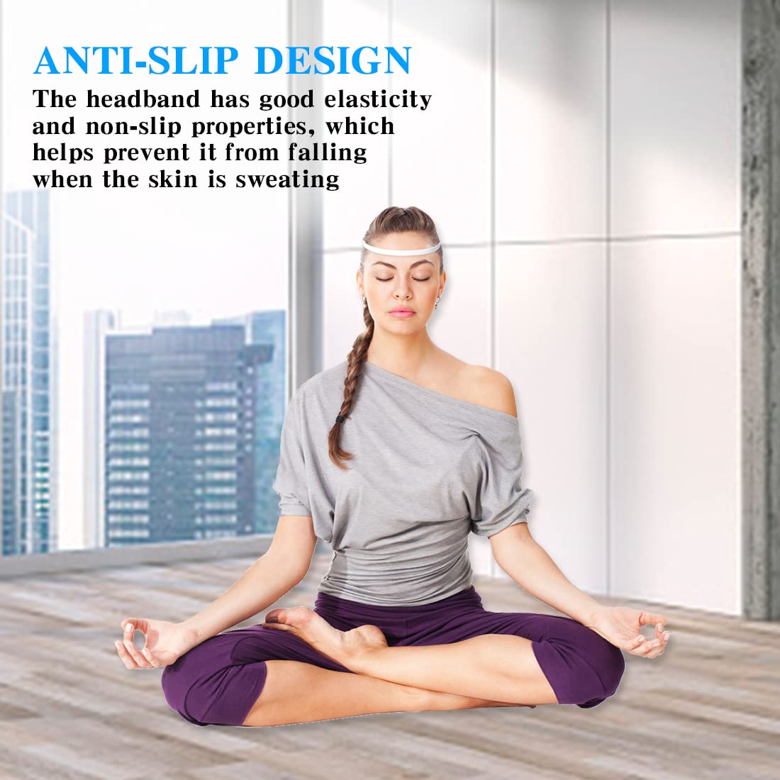 4 Fasce Sportive Capelli FUKPO - Antiscivolo, Elastiche Per Yoga, Corsa, Tennis - Foto 8