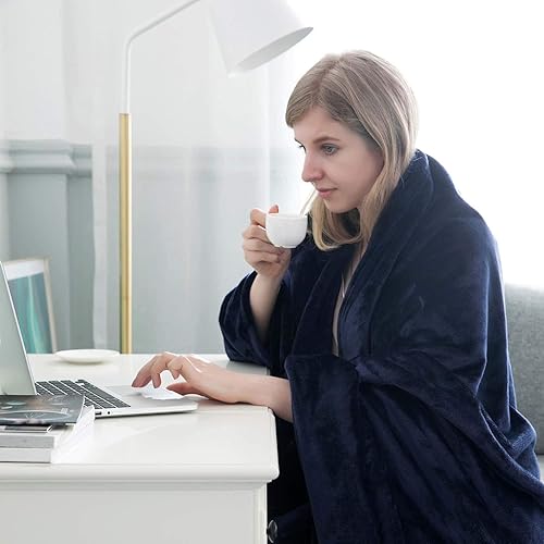 Miniatura 10 de MOONLIGHT20015 Manta de vellón  Manta súper suave y mullida para sofá y sofá  Mantas y mantas ligeras de lujo de microfibra mullida de 400 GSM, 50 x