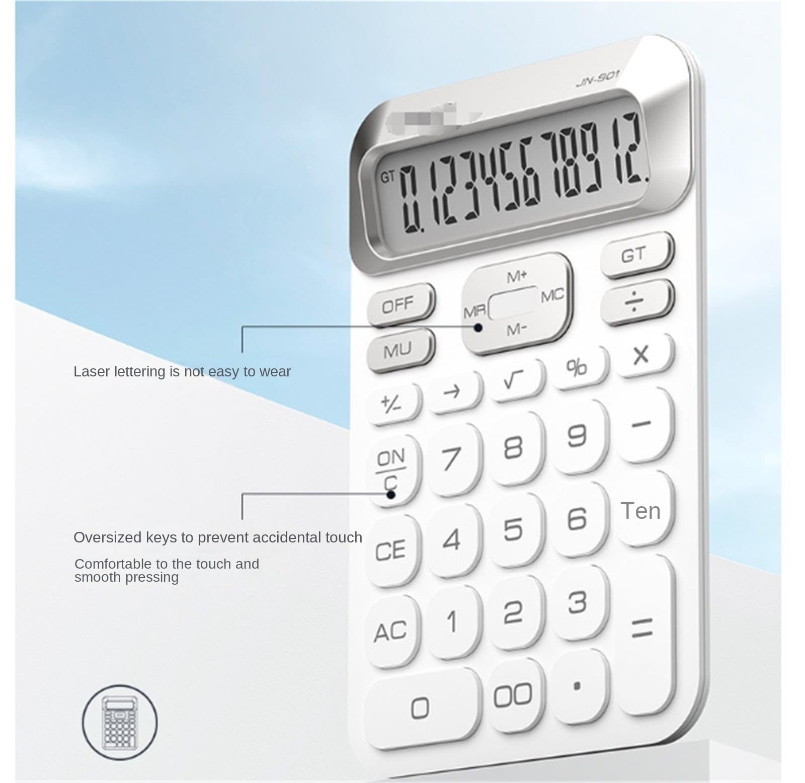 Fourniture Scolaire Calculatrice De Bureau Basique avec Affichage À 12 Chiffres Adaptée La Maison Et Au Outils Auxiliaires(Black)