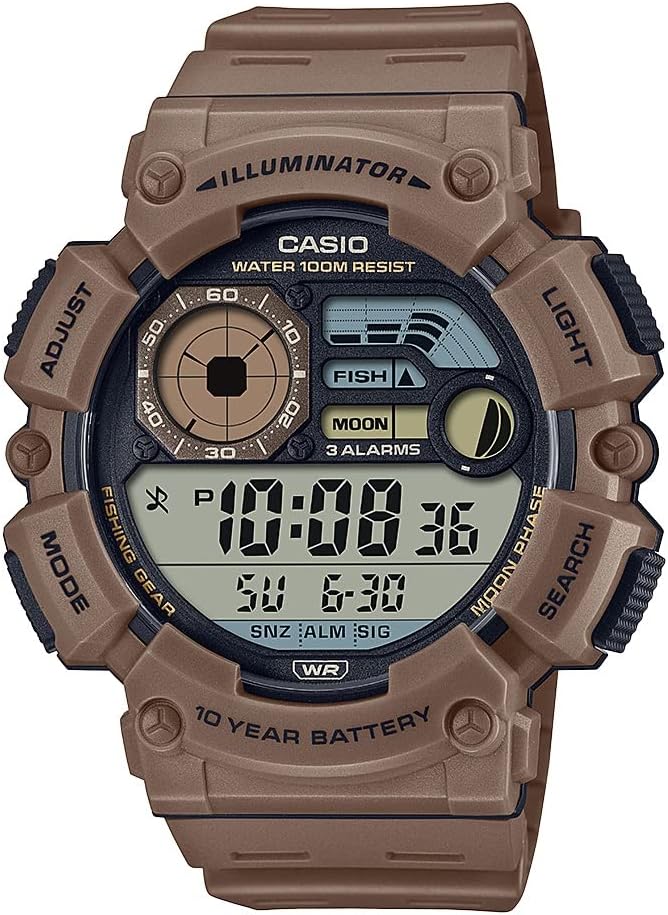 Casio WS1500H Series | Men’s Digital Watch | 100 SEC Stopwatch | Countdown Timer | LED Light | 100 Meter Water Resistance | Multi Function Alarm | Auto Calendar | Dual Time| 10 Yr Battery