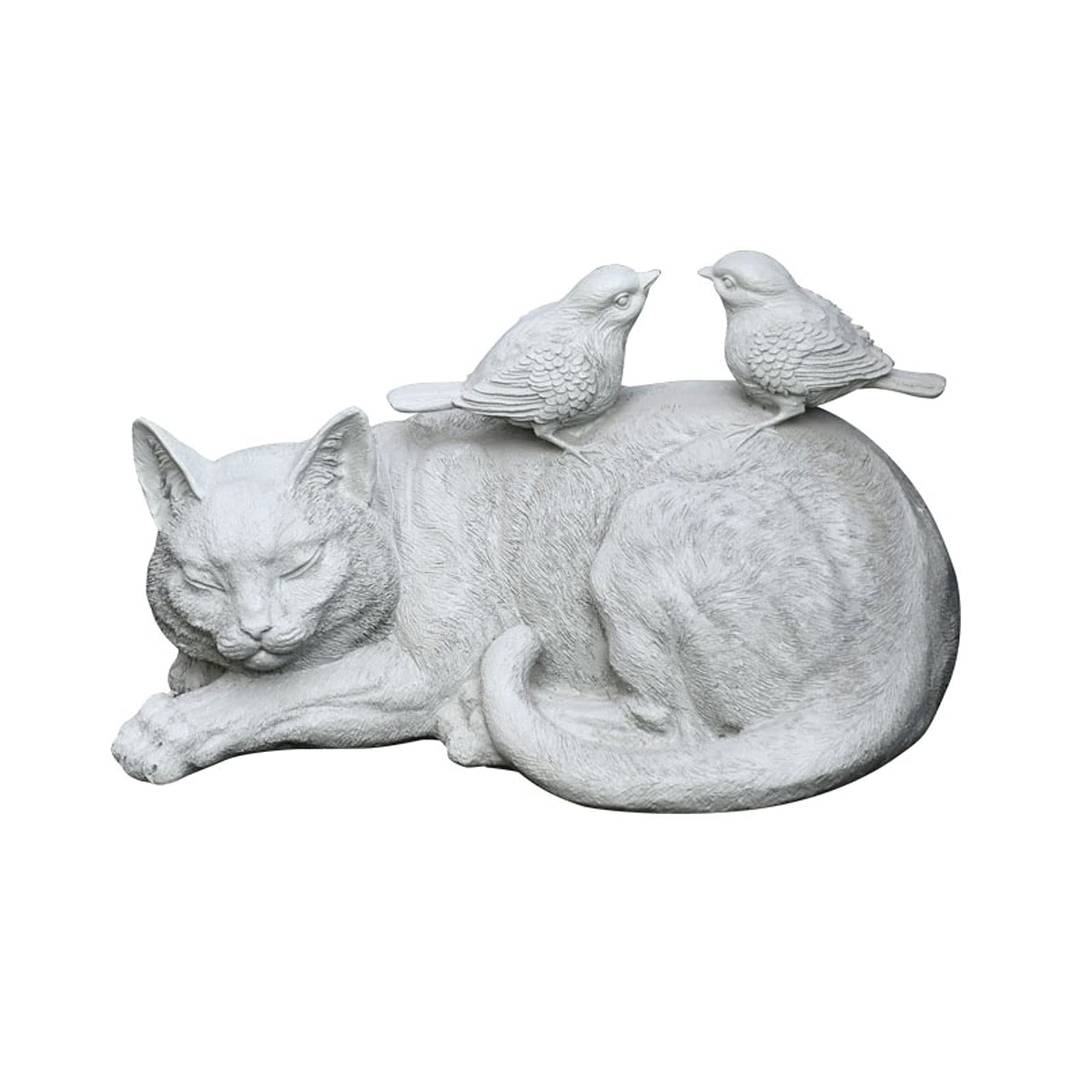 Statue de jardin chat noir décorative pour patio et pelouse fleurie