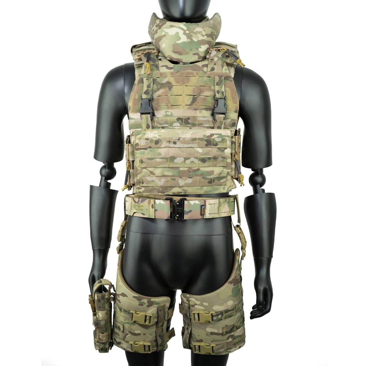 Accesorio Táctico de Protección para El Cuello: Sistema MOLLE con Cierre de Hook and Loop para Deportes Al Aire Libre y Airsoft