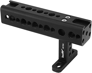Haoge HT-T01 Top Handle Grip with 1/4 3/8 Screw Holes and Cold Shoe Mount for Camera Cages