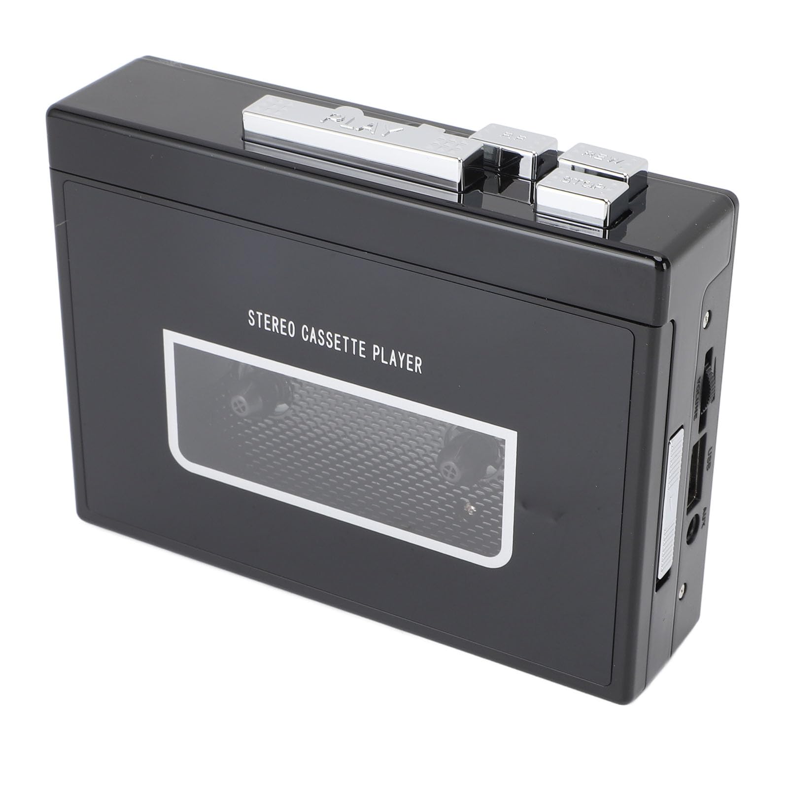 AMONIDA Vintage-Kassettenspieler, USB-MP3-Konverter, Auto-Reverse-UKW-Radio, Tragbarer Kassettenrekorder mit Digitaler Konvertierung, Ideal für Musikliebhaber und Reisen (B)