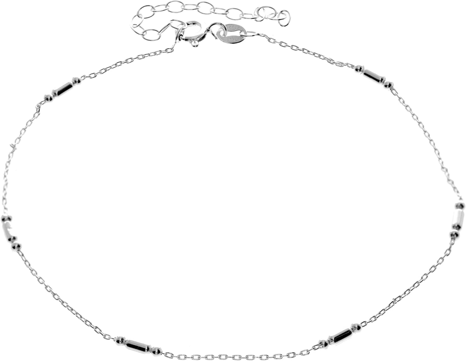 SilverAmber Jewellery UK - 925 Sterling Silver Rhodium Plated Fancy Modern Anklets Bracelets - Mother day Daughter Women Birthday Giftideas