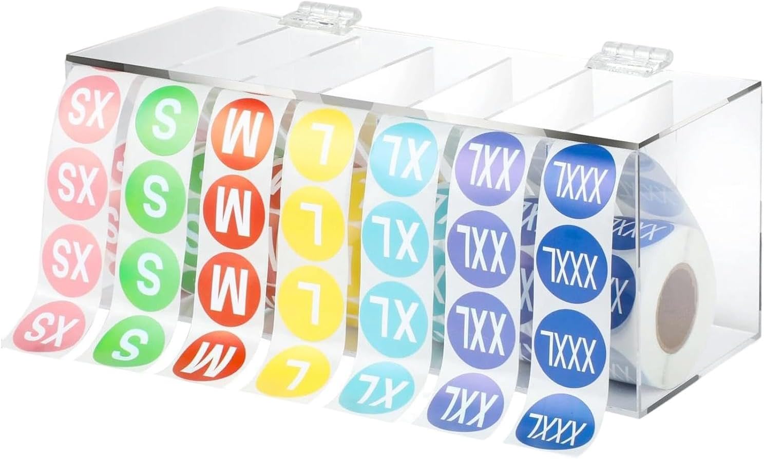 3500x Size Stickers Labels Portable Acrylic Roll Dispenser for Sweaters Pants