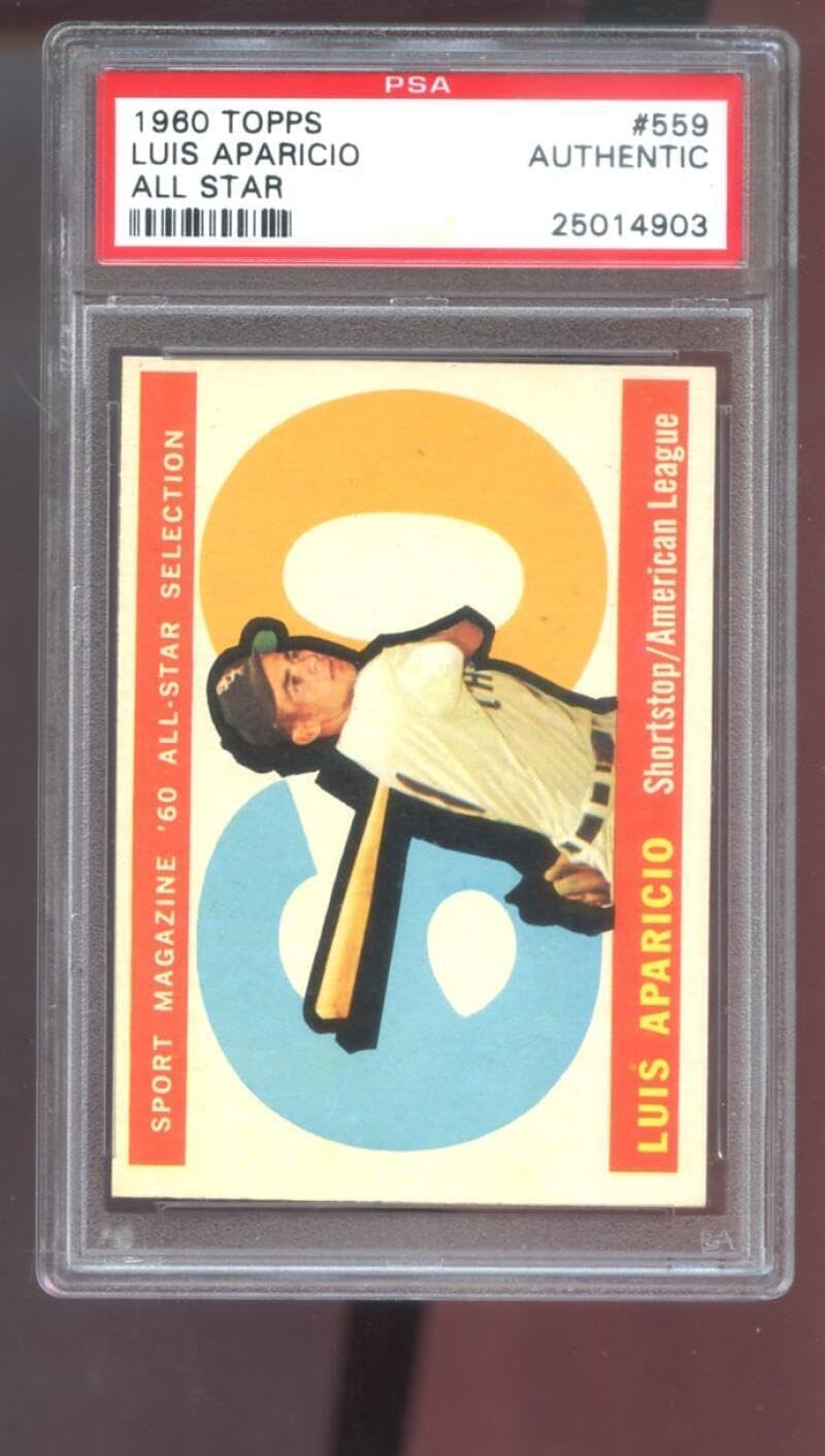 1960 Topps #559 Luis Aparicio All-Star PSA A Graded Baseball Card Sport Magazine - Baseball Cards