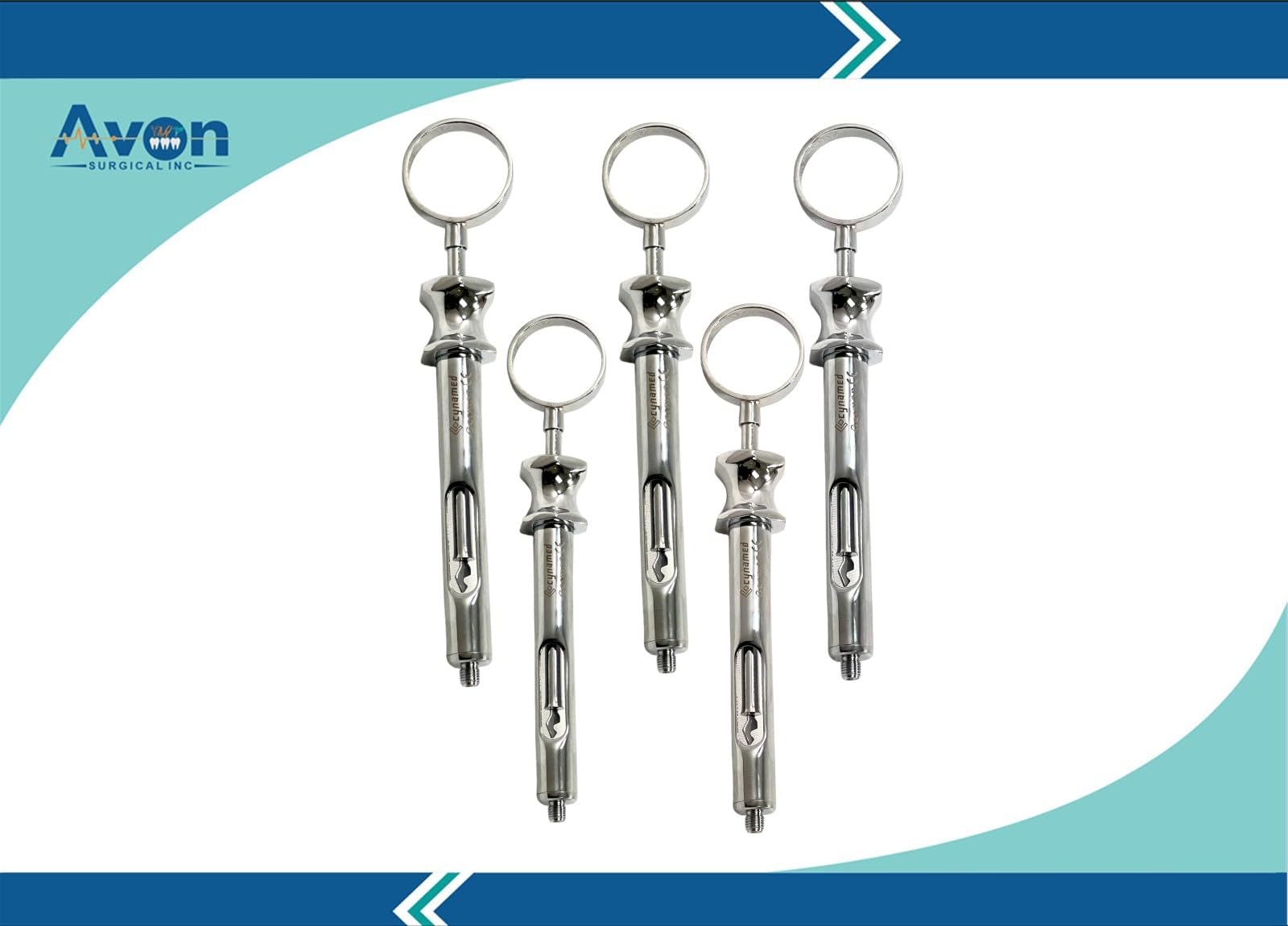 Set of 10 Anesthetic Oral Syringes 1.8mL Type A & Type C-W Aspirating Syringes - German Stainless Steel Premium Dental Instruments