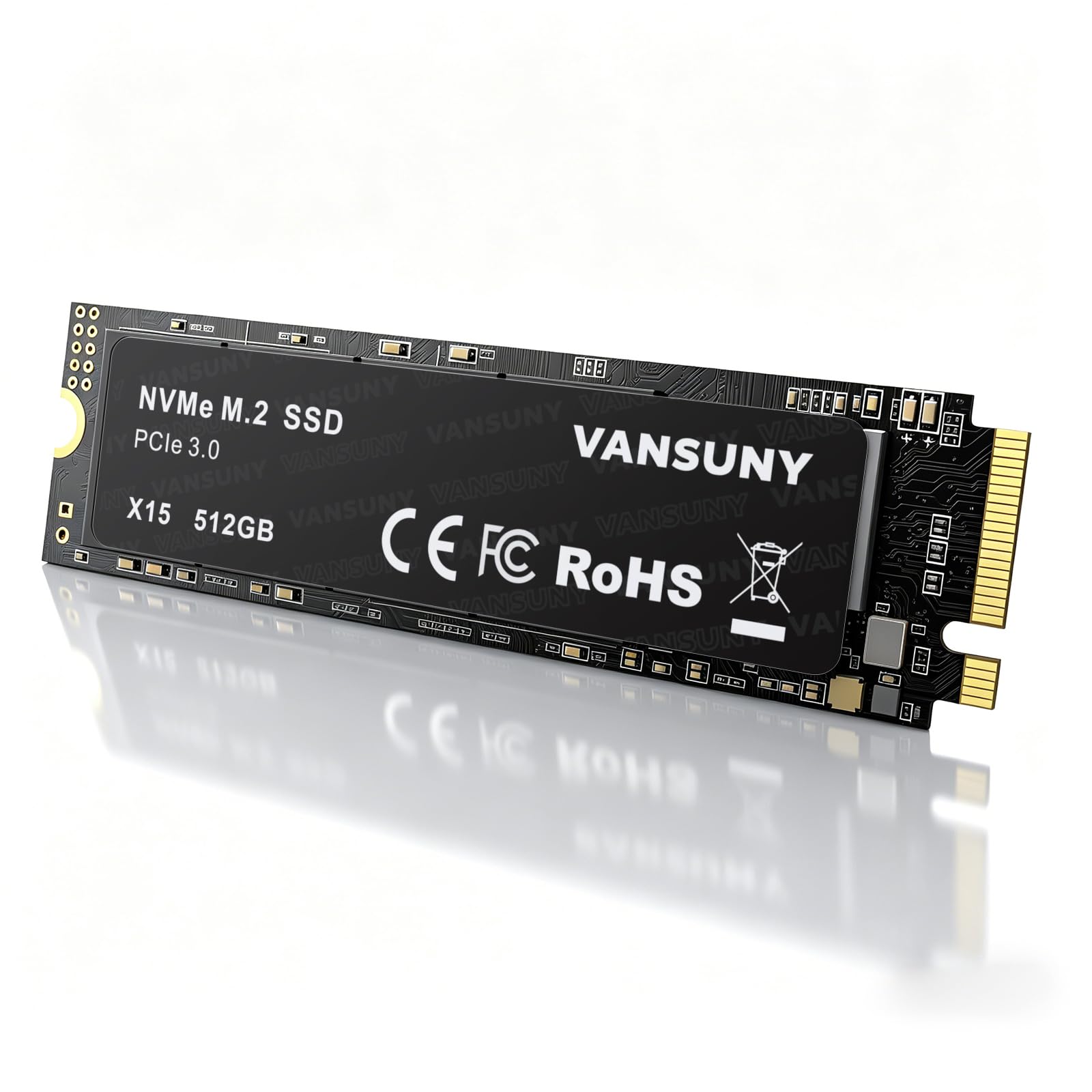 Vansuny SSD M.2 512Go, Disque Dur SSD M.2 NVMe 512go Vitesse 3400M/s pour La Mise à Niveau du Pc De Jeu