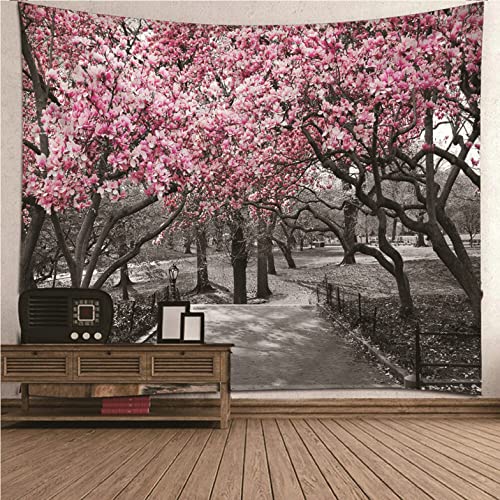 Tapisserie murale arbre fleuri pour créer un salon cosy et lumineux