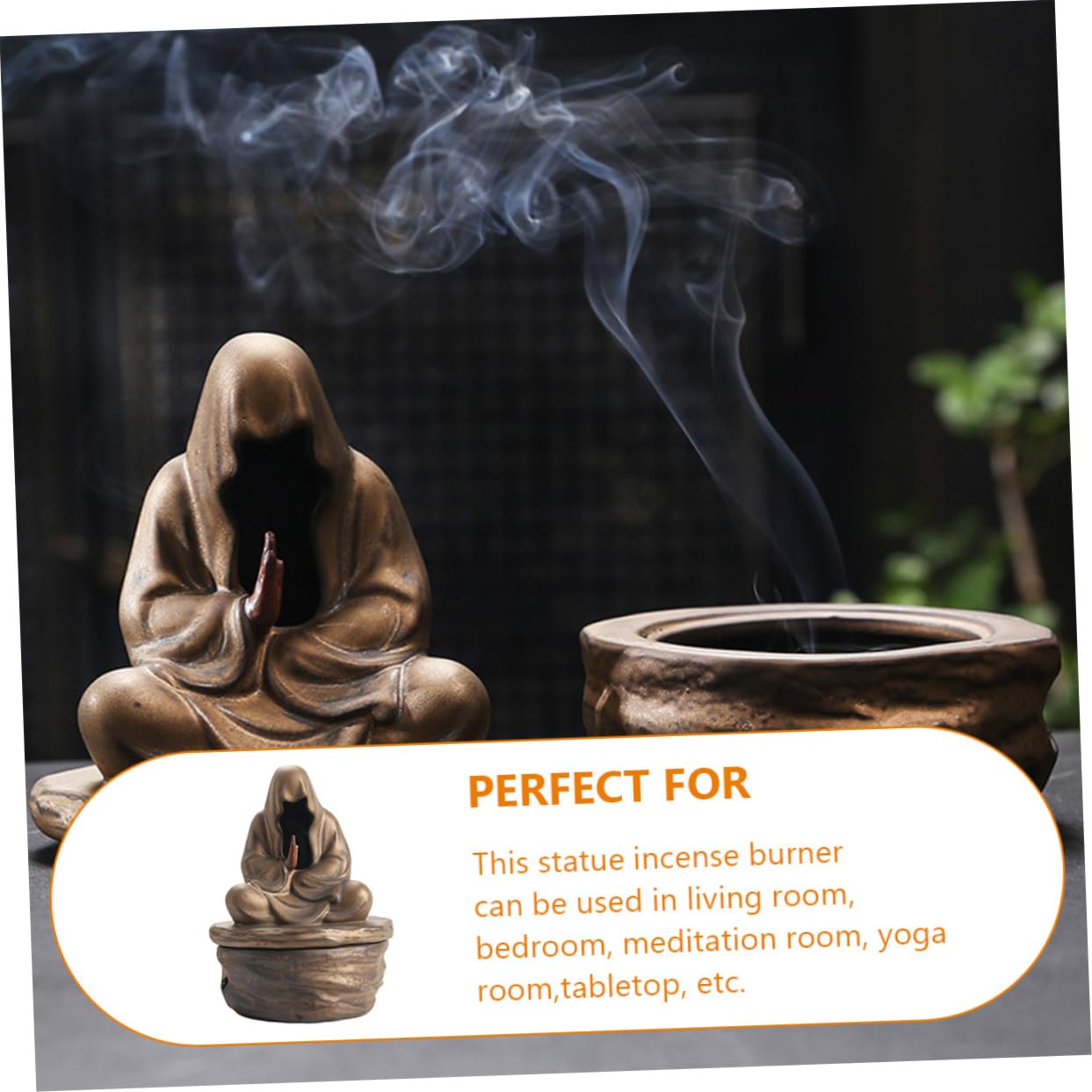 Soporte De Incienso De Cerámica Sin Humo Portátil y Ligero para Decoración De Hogar y Espacios Zen Quemador De Incienso para Mesa y Oficina