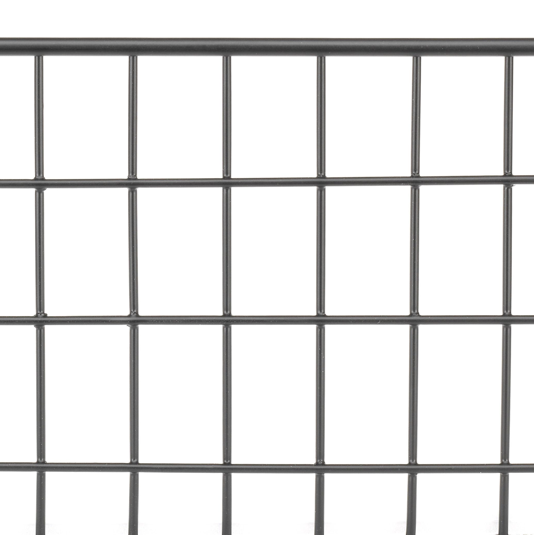 Whitmor Paquete de 4 cestas de alambre negro para organizar cestas de almacenamiento de alambre de oficina, cestas de metal blanco para despensa, cocina, congelador