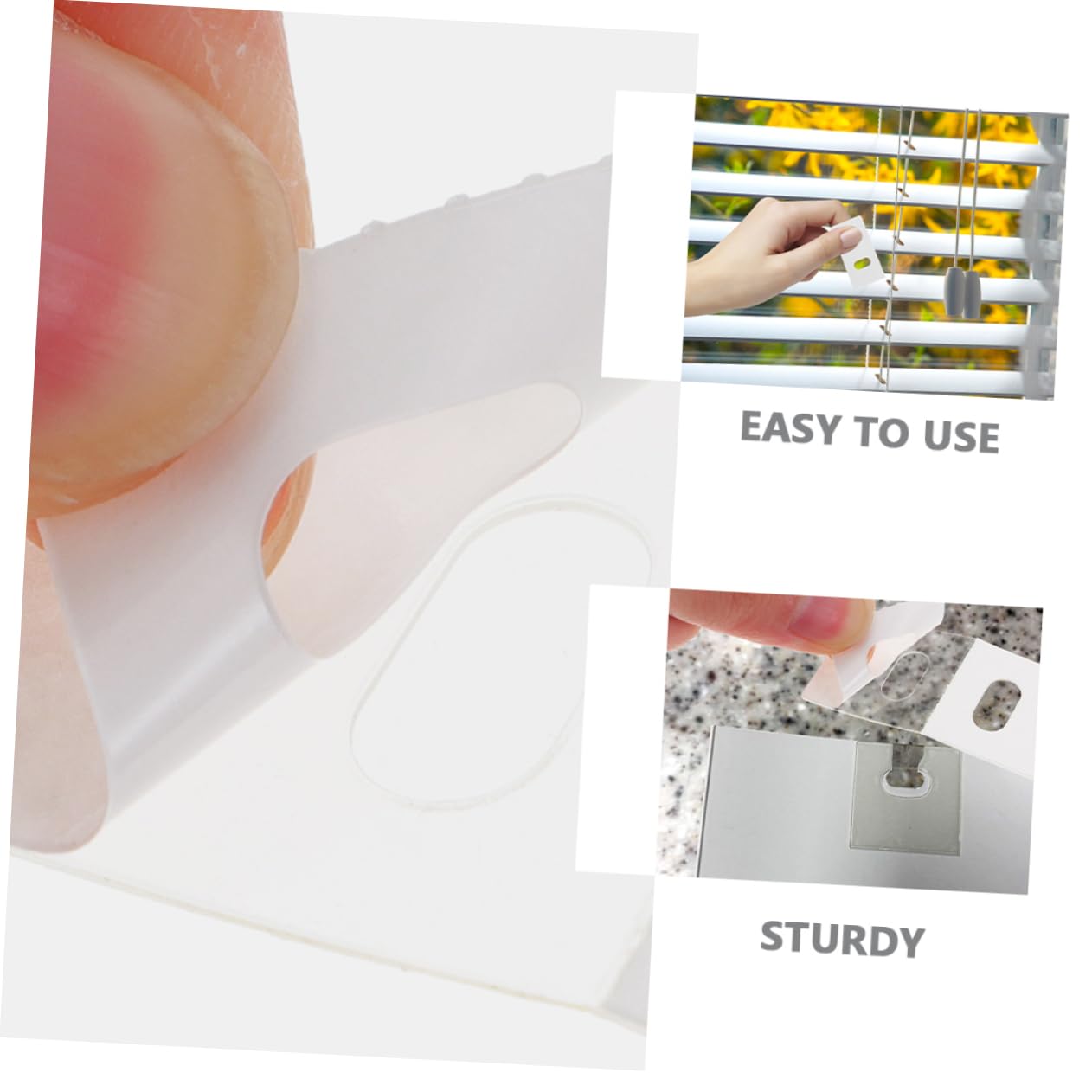 HOLIDYOYO 20pcs Vertical Blind Repair Tabs Easy Installation Replacement Parts for Vertical Blinds Compatible Various Materials Practical Vane Savers for Window Coverings