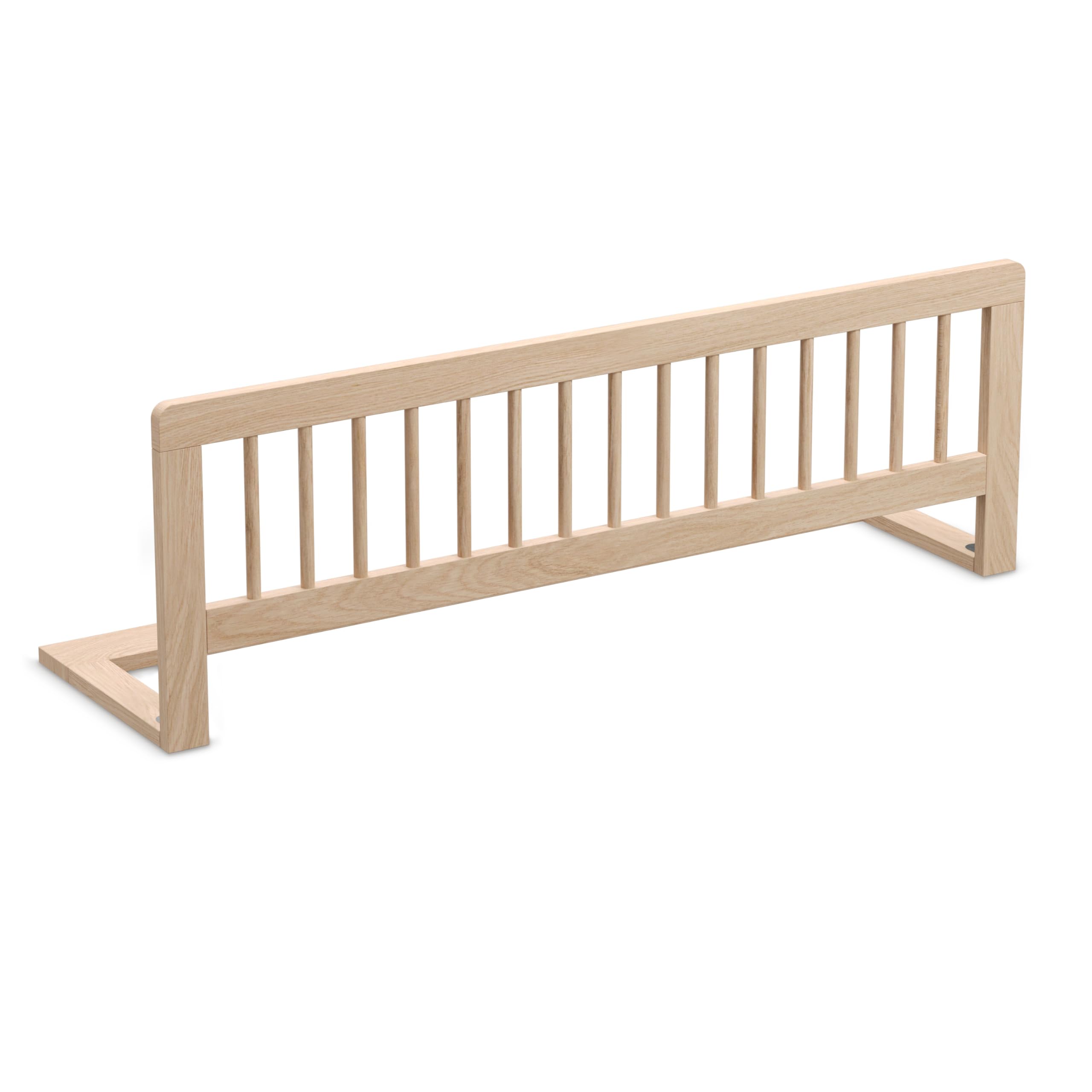 BAR Bettgitter Rausfallschutz klappbar aus Holz – faltbares Bettschutzgitter & Fallschutz für Babys und Kleinkinder – 115 x 40 cm Absturzsicherung für Kinderbett, Elternbett & Familienbett – Natur