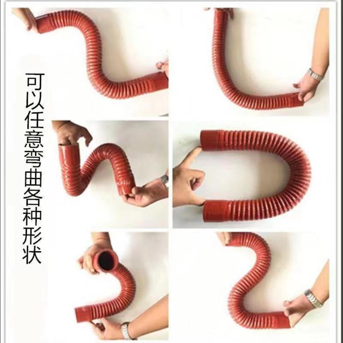 ID 30-100 mm Tubo de radiador de manguera flexible de silicona universal para entrada de aire Junta de goma de alta presión y alta temperatura-Rojo, 700 mm, ID 95 mm