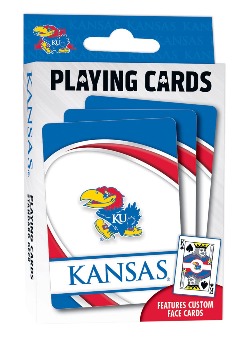 MasterPieces Family Games - NCAA Kansas Jayhawks Playing Cards - Officially Licensed Playing Card Deck for Adults, Kids, and Family