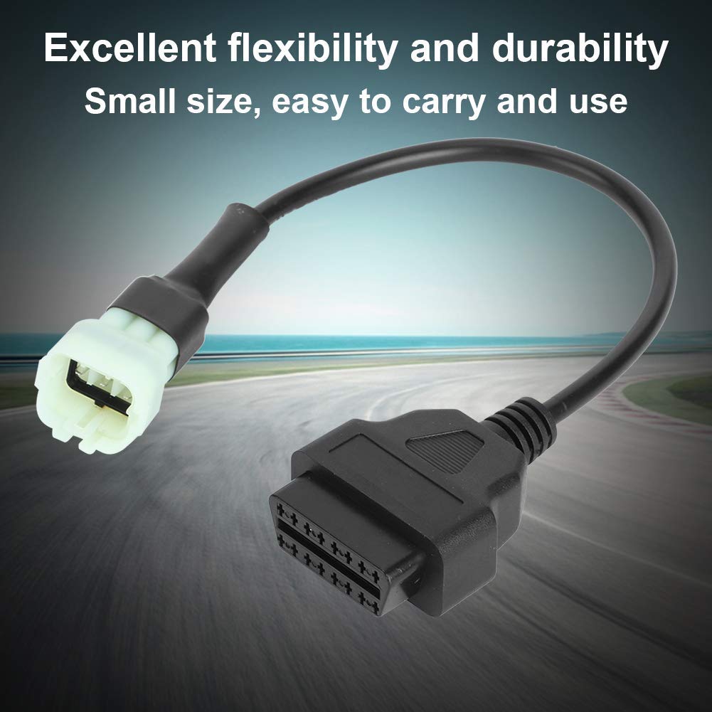 Aramox Motocykl 6-pinowy do 16-pinowy adapter OBD kabel adaptera kabel adaptera OBD2 adapter bluetooth diagnostyka i wykrywanie usterek silnika dla motocykli