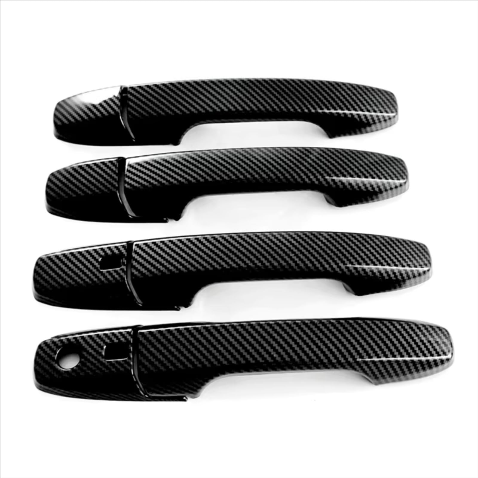 DSPOLIMV Outer Door Handle Cap Compatible with Toyota for Yaris for Ativ for Vios 2023 2024 Car Door Handle Cover Trim Exterior Accessories ABS Carbon Fiber