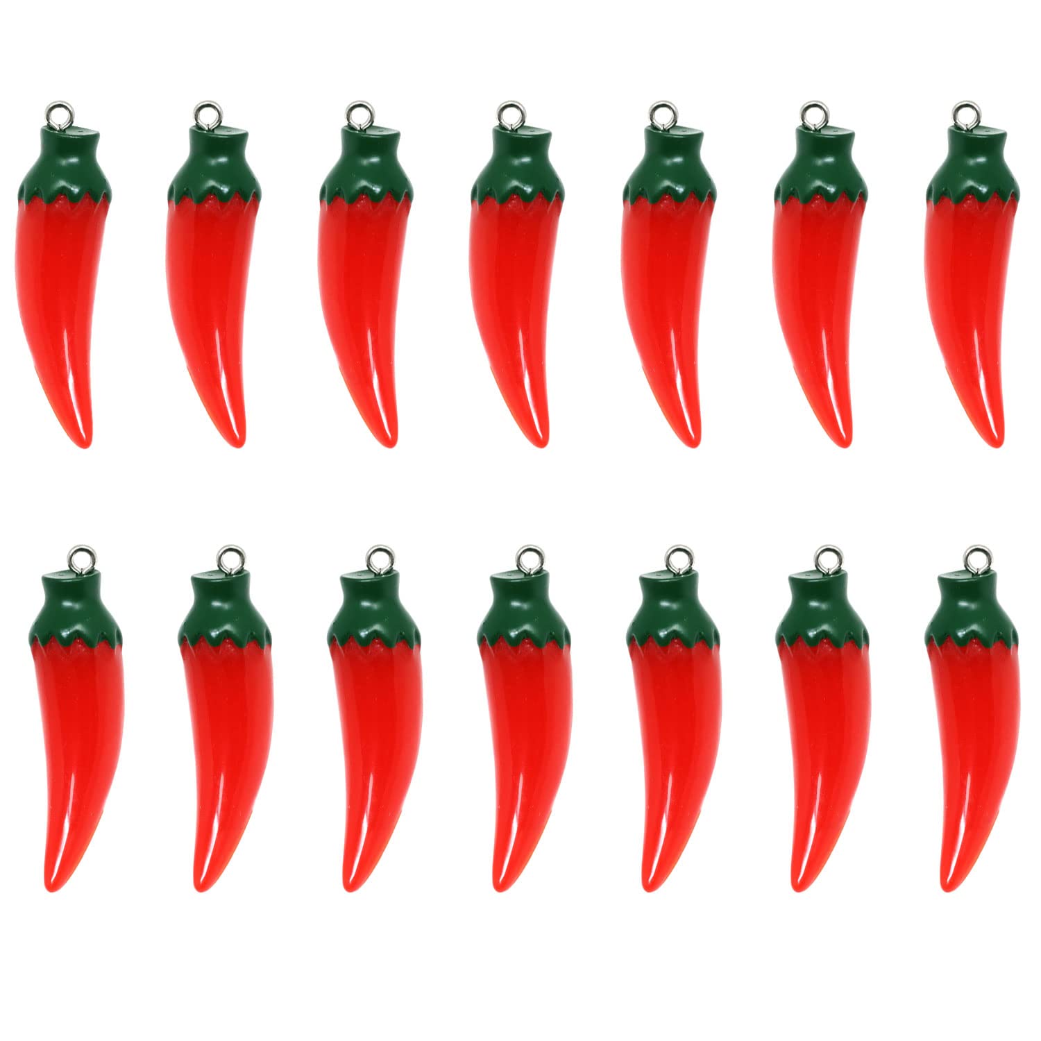 Honbay20PCS Resin Chili Pepper Charms Pendant Mini Vegetable Food Charms for Earring Necklace Bracelet Keychain Crafts Making