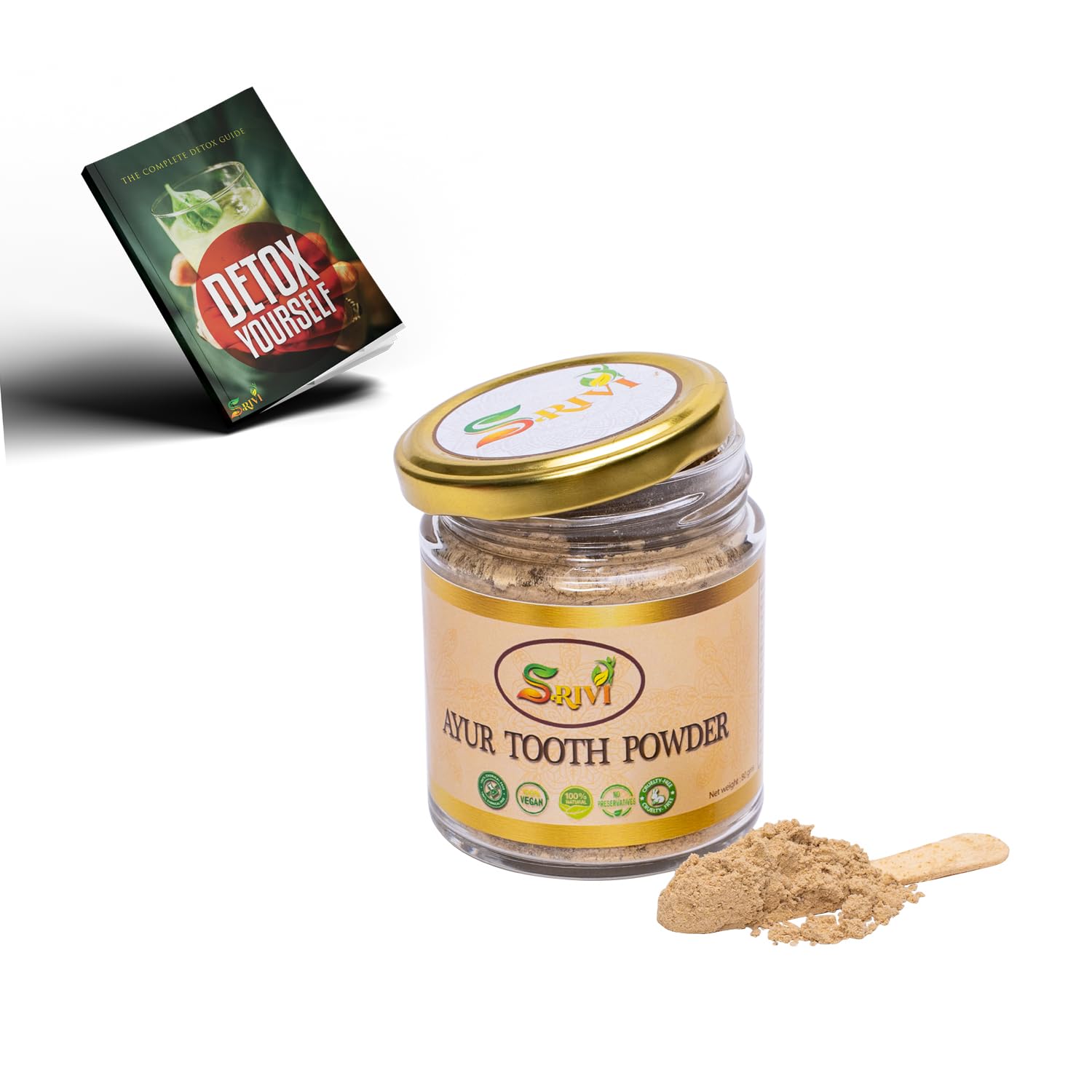 SRIVI® Ayur Tooth Powder with Apamarga (Uttareni or Chirchita) for white, strong teeth, healthy gums, toothache, bad breath, and the perfect natural remedy for complete oral problems (B0B6RKFGR2) Amazon Price History, Amazon Price Tracker