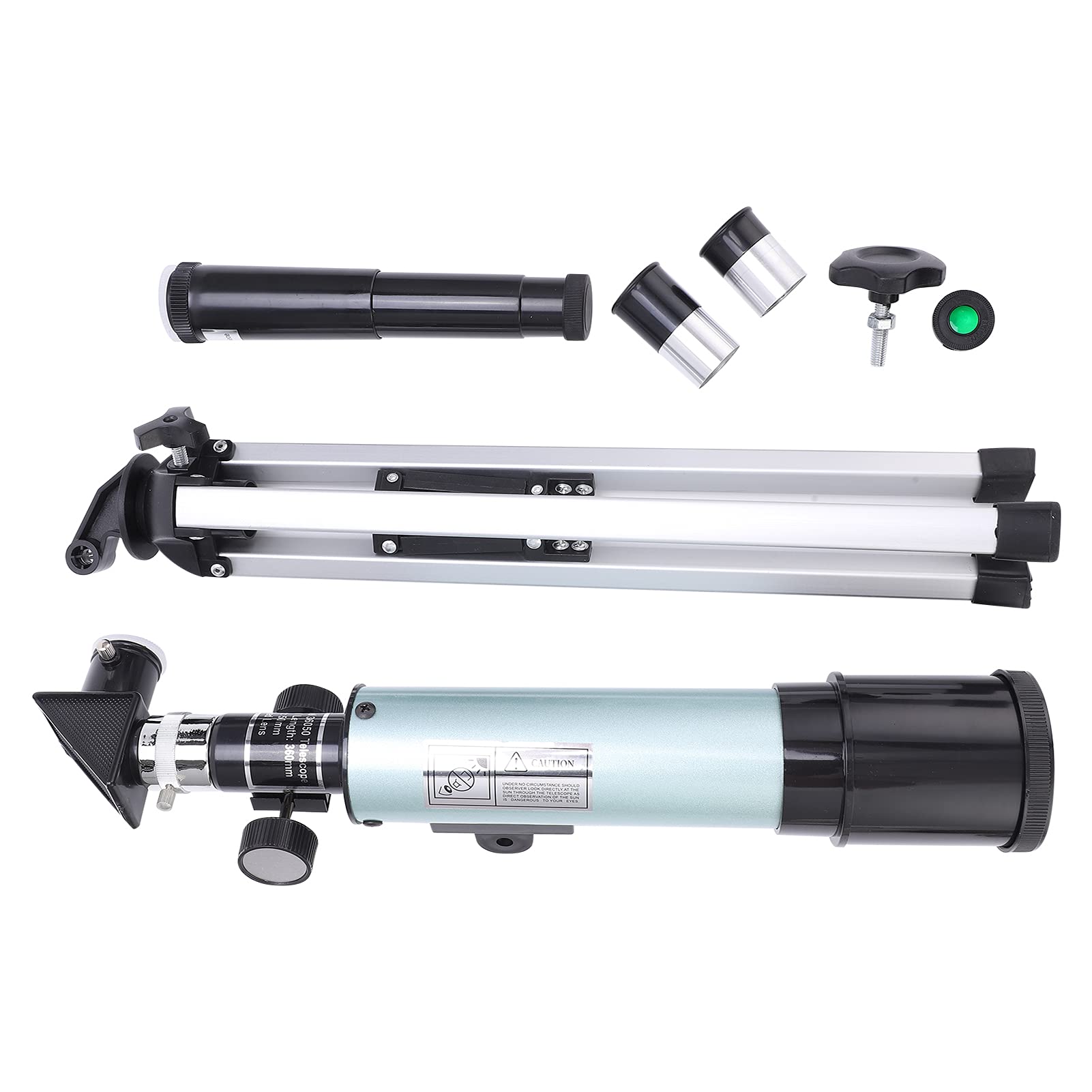 Télescope réfracteur F36050 pour Enfants et débutants, télescope astronomique avec grossissement 90X, télescope Portable avec trépied et oculaire pour l'observation de la Lune et