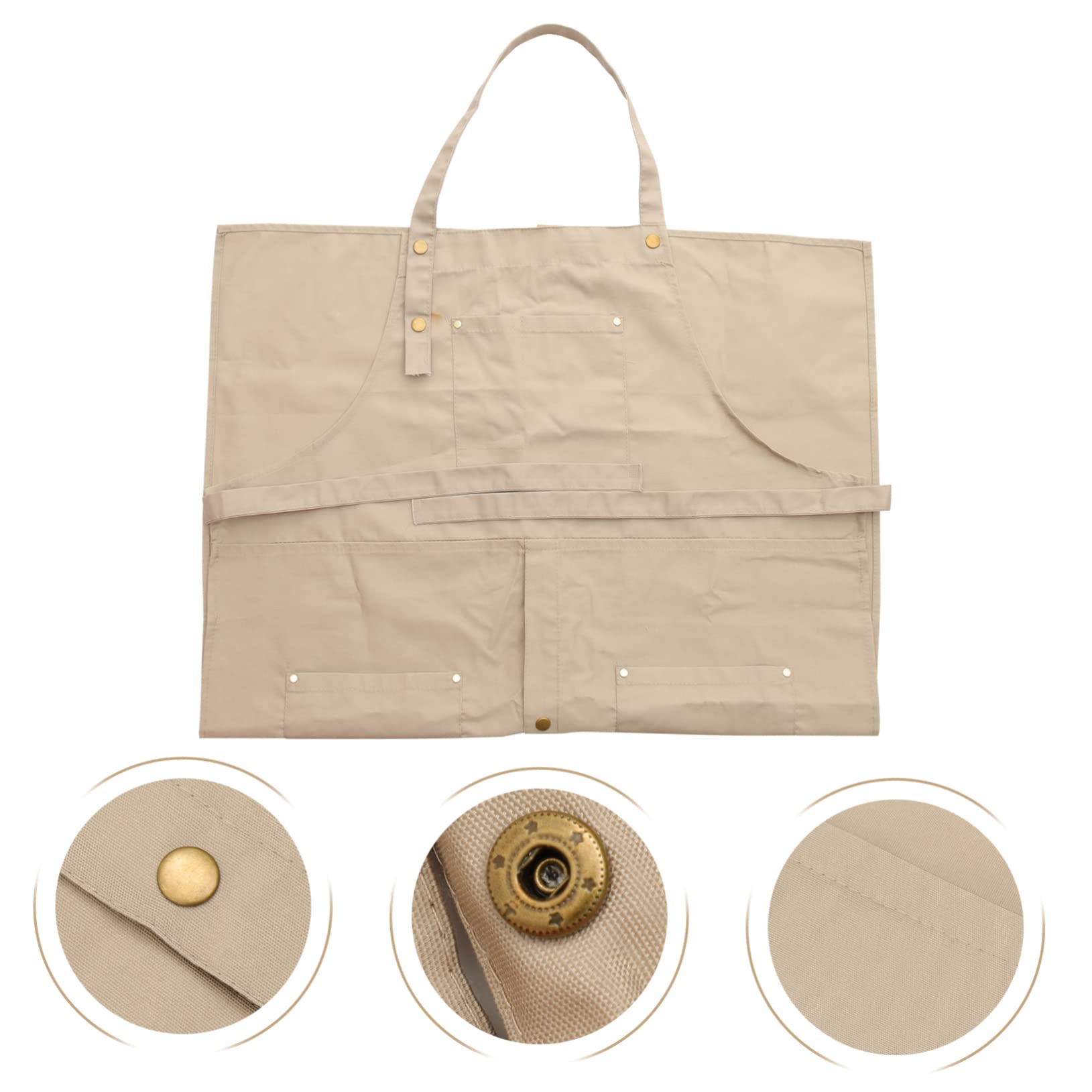 VALICLUD Tablier de Peinture en Toile pour Poterie avec Poches, Couverture et Portable, Cuisine Jardinage