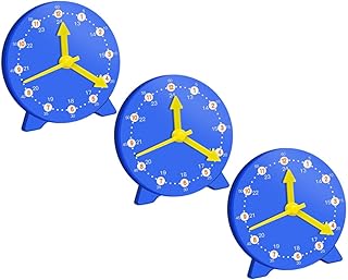 TOYANDONA 3pcs Clock Model Teaching Aids School Clock Display Model Learning to Tell The Time Clock Student Telling Time Clock Clocks for Kids Desktop Toys Toy for Kids Desktop Clock Blue